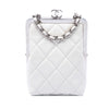 Chanel CC Quilted Acrylic and Lambskin Evening Clutch With Chain Secondhand