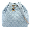 Chanel Quilted Washed Denim Urban Spirit Bucket Bag Secondhand