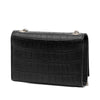 Secondhand Saint Laurent Small Croc Embossed Leather Monogram Kate Tassel Crossbody
