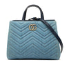 Gucci Small GG Marmont Matelasse Denim Pearly Satchel Secondhand