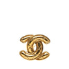 Secondhand Chanel CC Gold Plated Quilted Brooch