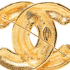 Secondhand Chanel CC Gold Plated Quilted Brooch