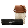 Celine Triomphe Coated Canvas Phone Pouch Flap Crossbody Secondhand