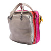 Bottega Veneta Multicolor Pebbled Leather Double Zip Satchel Secondhand