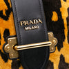 Secondhand Prada City Calf Trimmed Velvet Leopard Print Cahier Crossbody