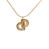 Dior Gold Plated Rhinestones CD Logo Pendant Necklace Secondhand