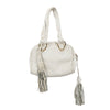 Secondhand Paola Del Lungo Woven Leather Bag with Fringe - '90s