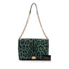Dolce & Gabbana Leopard Printed Denim Flap Crossbody Secondhand