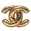 Secondhand Chanel Gold Plated CC Quilted Brooch