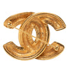 Secondhand Chanel Gold Plated CC Quilted Brooch