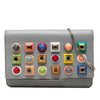 Fendi Vitello Liberty Studded Leather Tube Wallet on Chain Secondhand