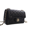 Chanel Mini CC Quilted Shiny Lambskin Half Flap Secondhand