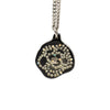 Secondhand Chanel Brass Camellia Resin Strass Pendant Necklace