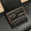 Fendi Calfskin and Canvas FF 1974 Flat Baguette Crossbody Secondhand