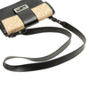Fendi Calfskin and Canvas FF 1974 Flat Baguette Crossbody Secondhand