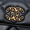 Chanel Quilted Lambskin 19 Flap Coin Purse With Chain Secondhand