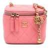 Secondhand Chanel Mini Quilted Lambskin Pearl Crush Vanity Case With Chain