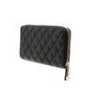 Chanel Bicolor Quilted Lambskin Faux Pearl Ribbon Long Wallet Secondhand