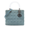 Dior Medium Denim Cannage Acrylic Handles Lady Dior Secondhand