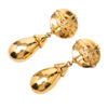 Secondhand Chanel CC Gold Plated Dangle Clip On Earrings