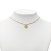 Dior Gold Plated CD Logo Twisted Round Pendant Necklace Secondhand