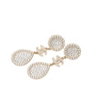 Secondhand Chanel CC Gold Plated Strass and Faux Pearl Drop Push Back Earrings