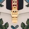 Gucci Medium Floral Embroidered Leather Sylvie Top Handle Bag Secondhand