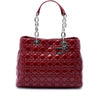 Dior Large Patent Cannage Lady Dior Soft Shopping Tote Secondhand