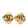 Secondhand Chanel CC Gold Plated Clip On Earrings