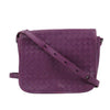 BOTTEGA VENETA Intrecciato Leather Shoulder Bag in Purple Secondhand