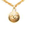 Secondhand Chanel CC Gold Plated Medallion Sunburst Pendant Necklace