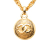 Secondhand Chanel CC Gold Plated Medallion Sunburst Pendant Necklace