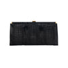 Secondhand Black Exotic Leather Clutch - '70s
