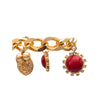 Secondhand Collection Privée Bracelet With Red Charms - '80s