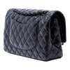 Chanel Medium Classic Shiny Crumpled Calfskin So Black Double Flap Secondhand