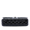 Chanel Medium Classic Shiny Crumpled Calfskin So Black Double Flap Secondhand