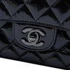 Chanel Medium Classic Shiny Crumpled Calfskin So Black Double Flap Secondhand