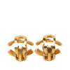 Chanel Gold Plated CC Clip On Earrings Secondhand