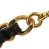Secondhand Chanel Gold Plated CC Medallion Leather Woven Chain Belt