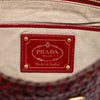 Prada Woven Goatskin Madras Zip Clutch Secondhand