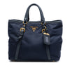 Prada Vitello Daino Trimmed Tessuto Satchel Secondhand