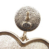 Secondhand Chanel CC Gold Plated Faux Pearl Heart Push Back Earrings