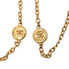 Chanel CC Gold Plated Medallion Station Necklace Secondhand