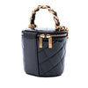 Chanel Quilted Patent Afternoon Tea Top Handle Vanity Case with Chain Secondhand