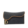 Dior Denim Saddle Trifold Continental Wallet Secondhand