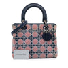 Dior Medium Lambskin And Tweed Cannage Lady Dior Secondhand