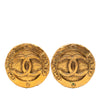 Secondhand Chanel CC Gold Plated Round Clip On Earrings