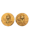 Secondhand Chanel CC Gold Plated Round Clip On Earrings