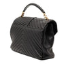 Secondhand Saint Laurent Large Chevron Sheepskin Monogram College Satchel