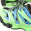 Balenciaga Track Panel Style Mesh and Nylon Sneakers in Green x Black, Size 36 EU Secondhand